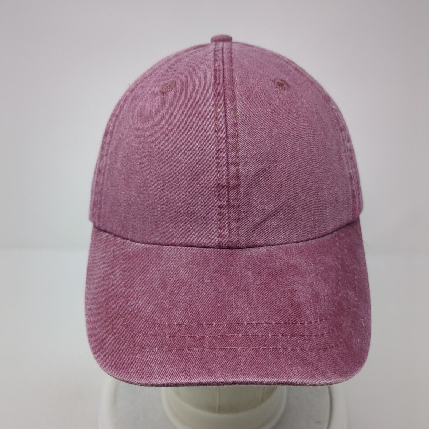 Adams Slideback Hat Red One Size Adjustable Vented Holes 6 Panel Blank