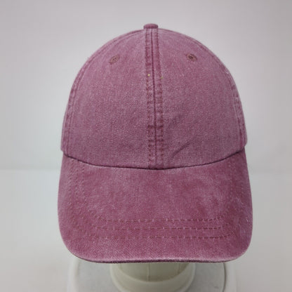 Adams Slideback Hat Red One Size Adjustable Vented Holes 6 Panel Blank