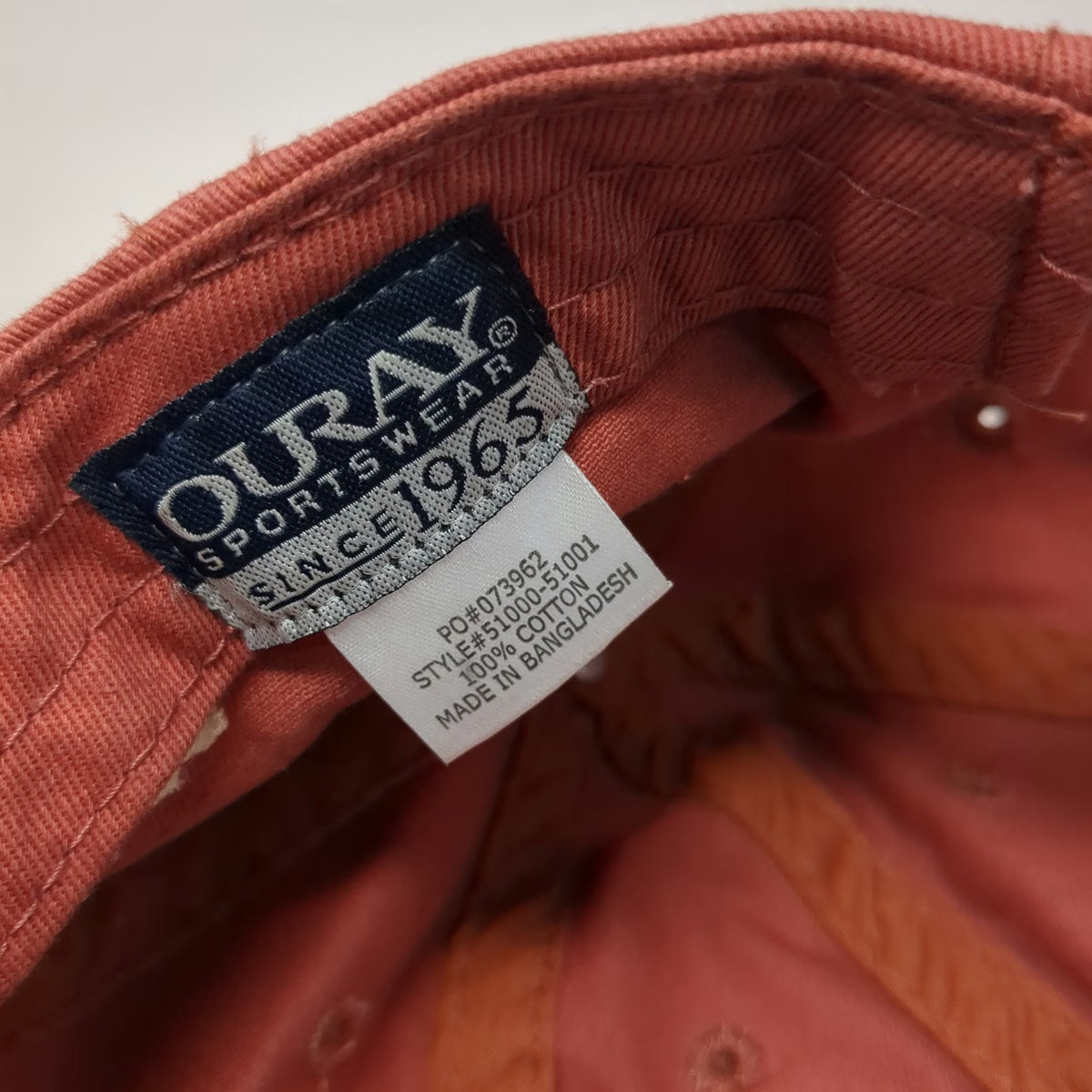 Ouray Grand Teton Distillery Red Baseball Cap Hat One Size Strapback Mountain