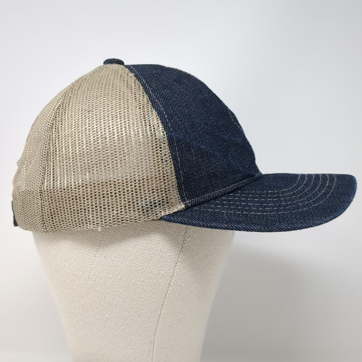 Union Resource Marketing Baseball Cap Blue One Size Denim Mesh Strapback Hat
