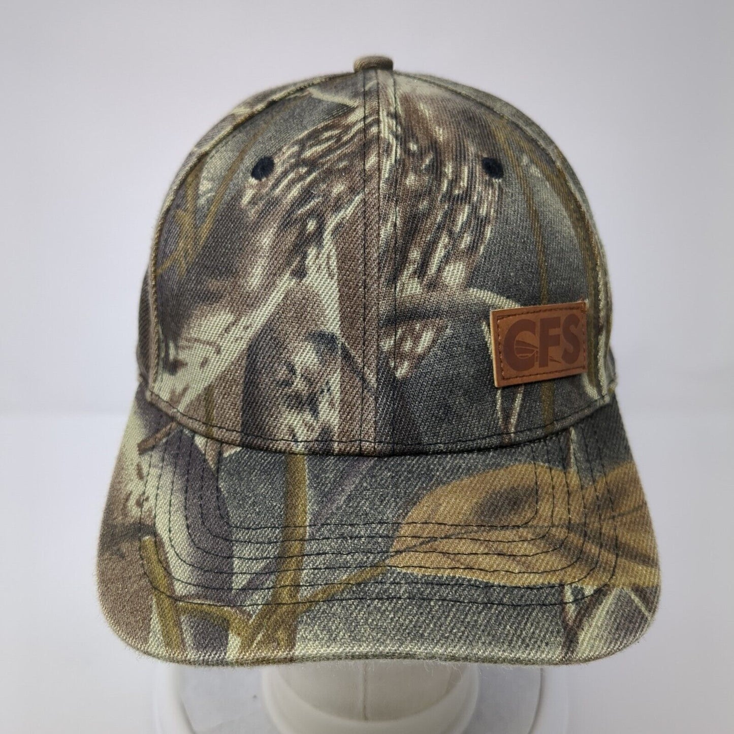 CFS Leather Patch Snapback Hat Camo One Size Adjustable Hunting Outdoor