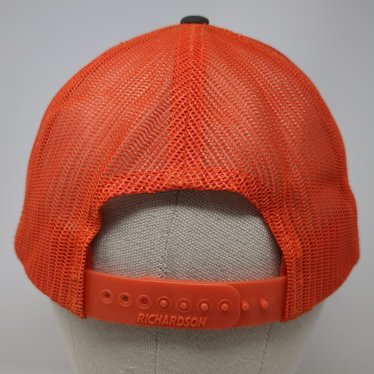 Richardson Trucker Hat Gray Orange One Size Mesh Snapback Ray-Mont Logistics
