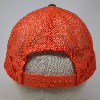 Richardson Trucker Hat Gray Orange One Size Mesh Snapback Ray-Mont Logistics