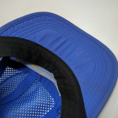 Topo Designs 5 Panel Hat Blue One Size Mushroom Pattern Mesh Strapback Pinecone