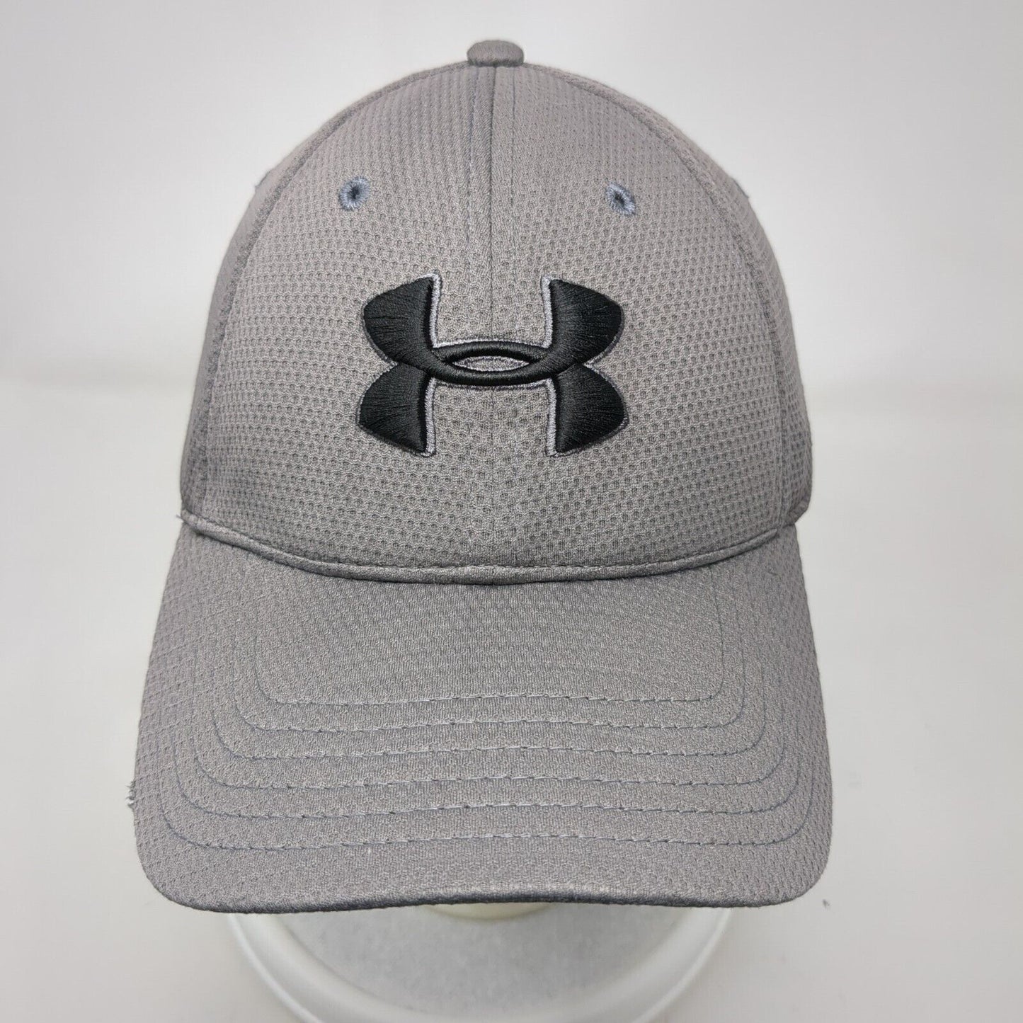 Under Armour Fitted Hat Gray MD/LG Embroidered Logo Solid 6 Panel