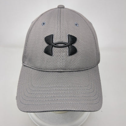 Under Armour Fitted Hat Gray MD/LG Embroidered Logo Solid 6 Panel