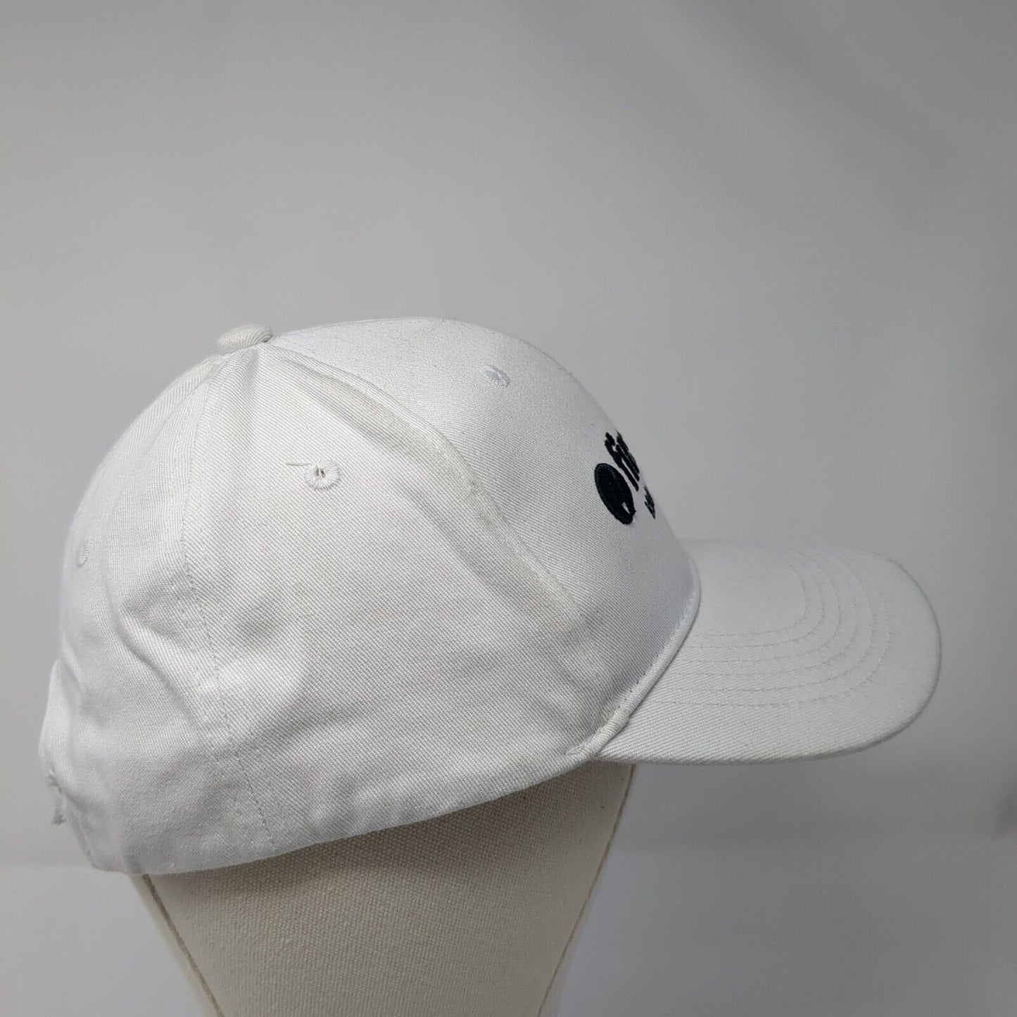 First Tee Idaho Strapback Hat White One Size Adjustable Embroidered 6 Panel