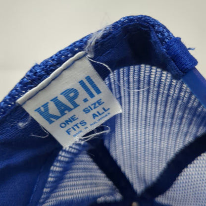 KAP.II Trucker Hat Blue One Size Moresco Vineyards Stockton CA Grapes Graphic