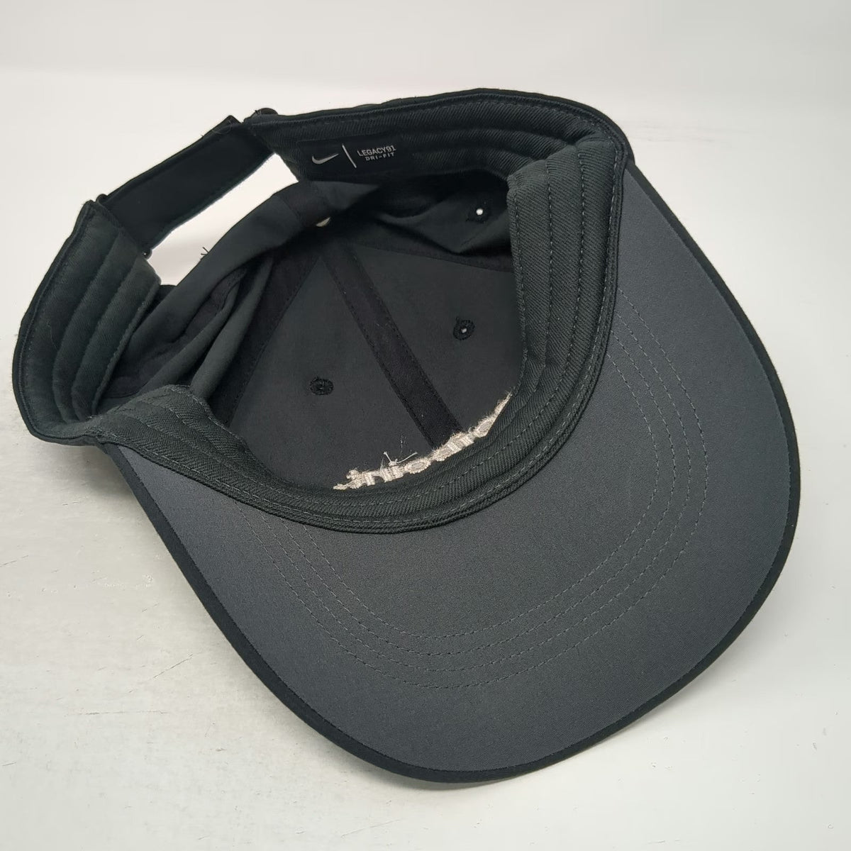 Nike Baseball Cap Black OSFM Dri-Fit Proofpoint Logo Strapback Adjustable Hat