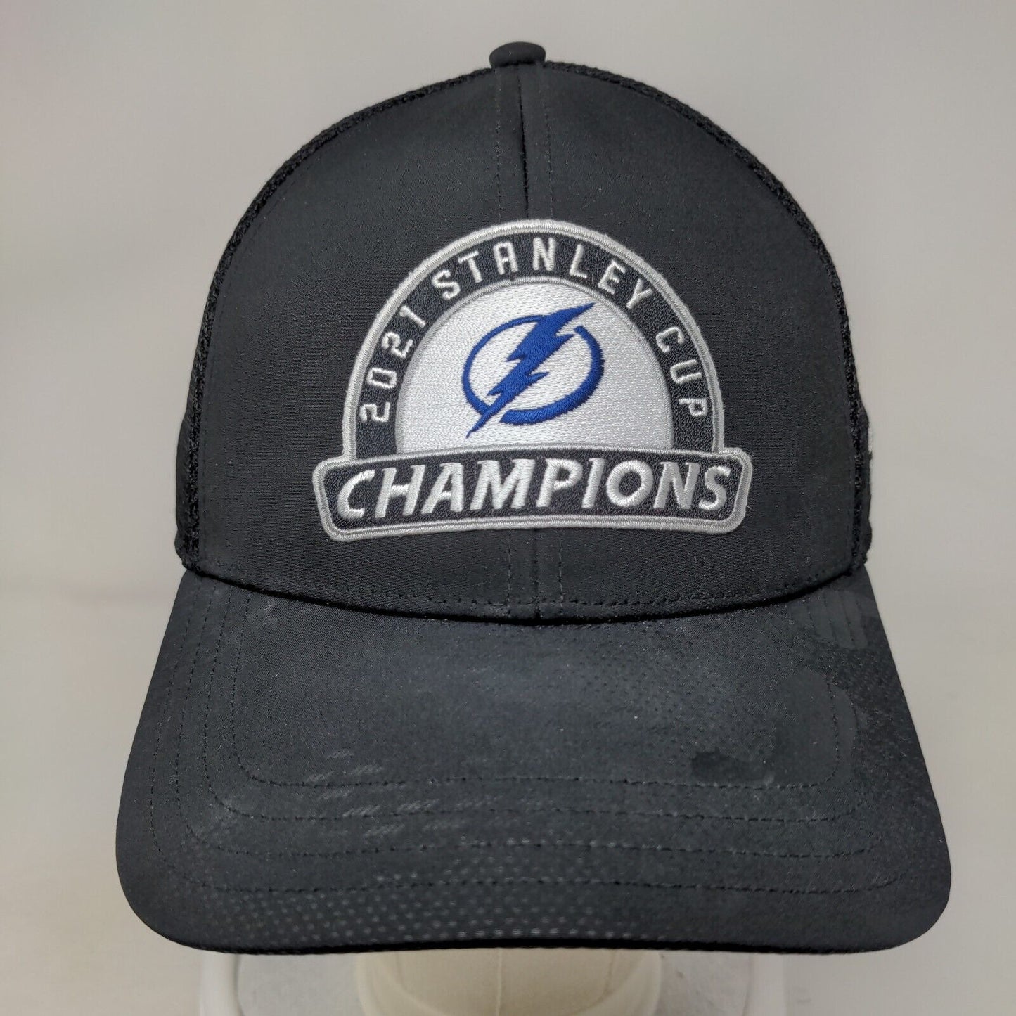 Tampa Bay Lightning Snapback Mesh Back Hat Black 2021 Stanley Cup Fanatics NHL