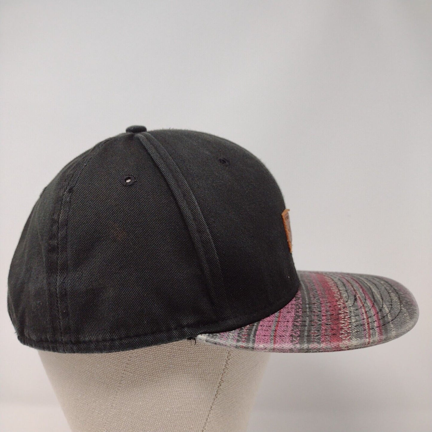 Vans Leather Patch Snapback Hat Multi OSFA Adjustable Colorblock