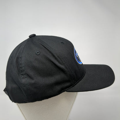 TSV Strapback Hat Black One Size Embroidered Pacific Headwear 6 Panel