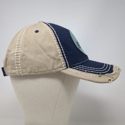 Otto Baseball Cap Blue Beige OSFM Mule Deer Foundation Contrast Stitching Hat