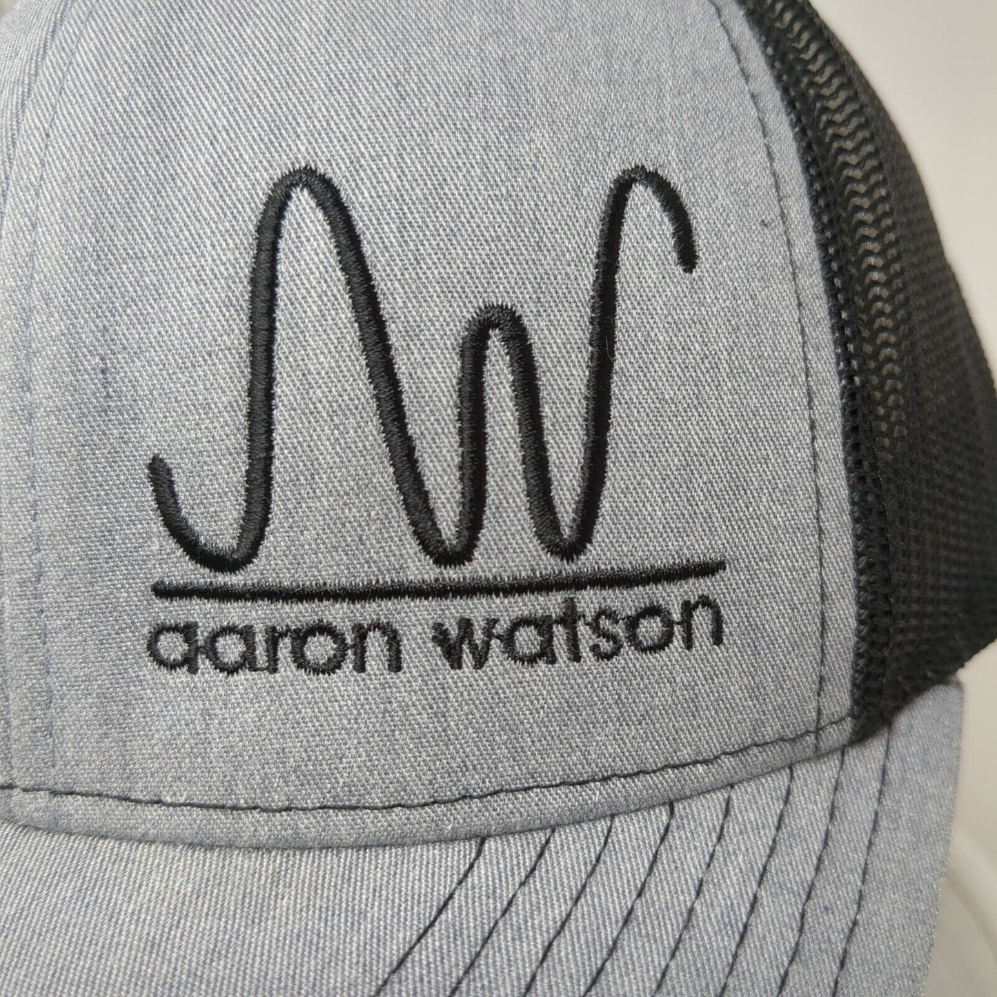 Aaron Watson Snapback Mesh Back Trucker Hat Gray One Size Richardson
