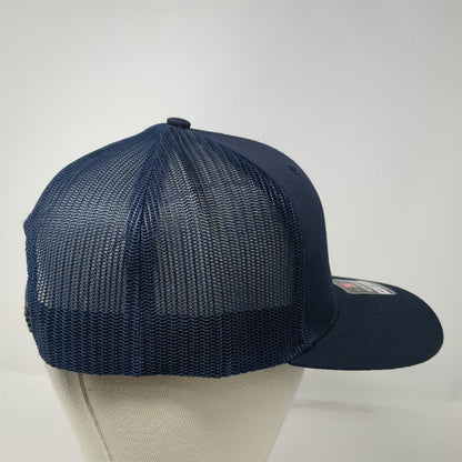 Richardson Trucker Hat Blue One Size Farnam Embroidered Patch Mesh Snapback 112