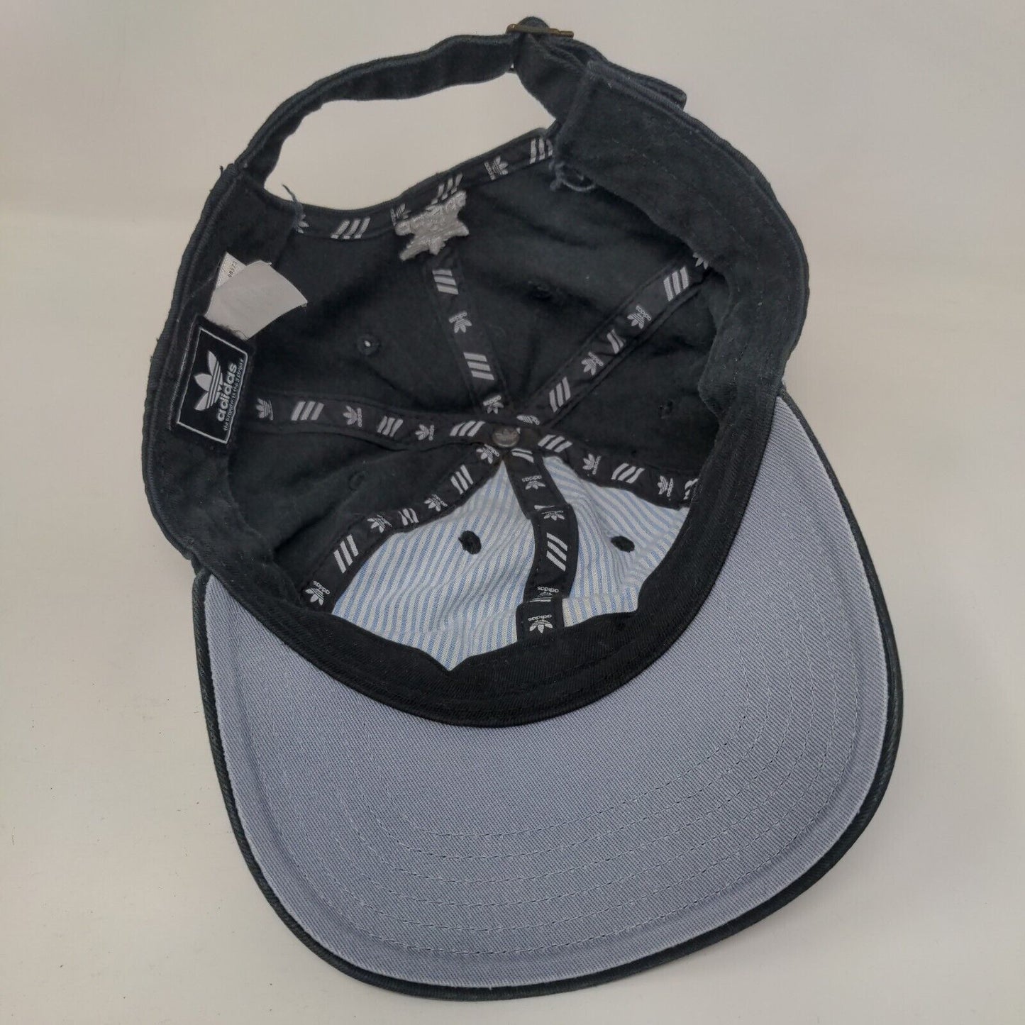 Adidas Slideback Hat Black One Size Adjustable Embroidered Trefoil 6 Panel