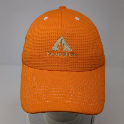 Poston Butte Strapback Hat Orange One Size Adjustable Breathable Troon Golf