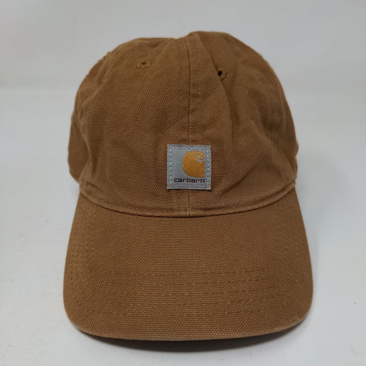 Carhartt Infant Stretch Strapback Hat Brown Solid Logo Patch 6 Panel