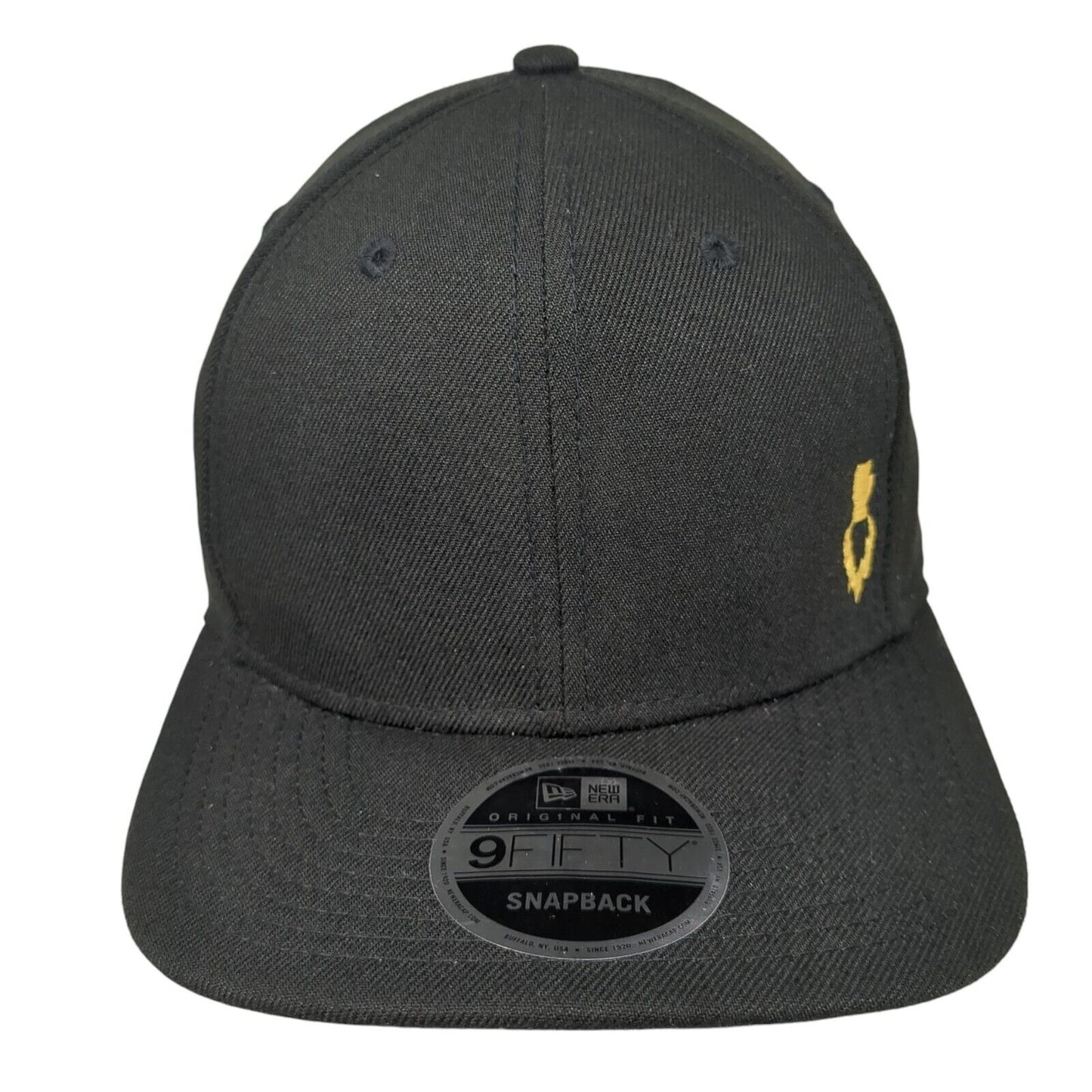 New Era 9Fifty Snapback Hat Black One Size Embroidered Logo Adjustable