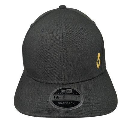 New Era 9Fifty Snapback Hat Black One Size Embroidered Logo Adjustable