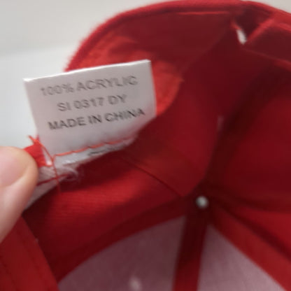 Lanza San Francisco Baseball Cap Red White One Size Hat Script Embroidered Brim