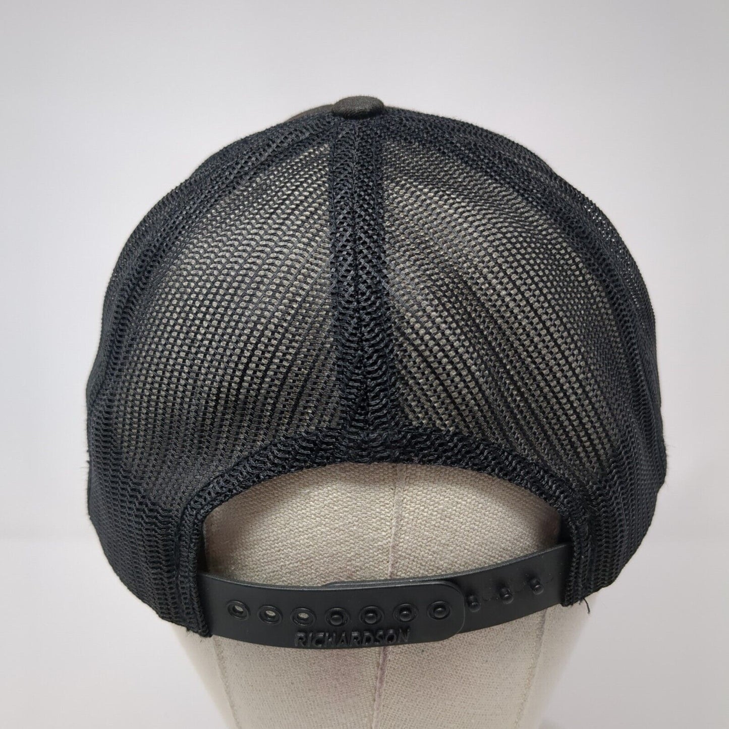 CNP Snapback Trucker Hat Black One Size Adjustable Embroidered Mesh Richardson