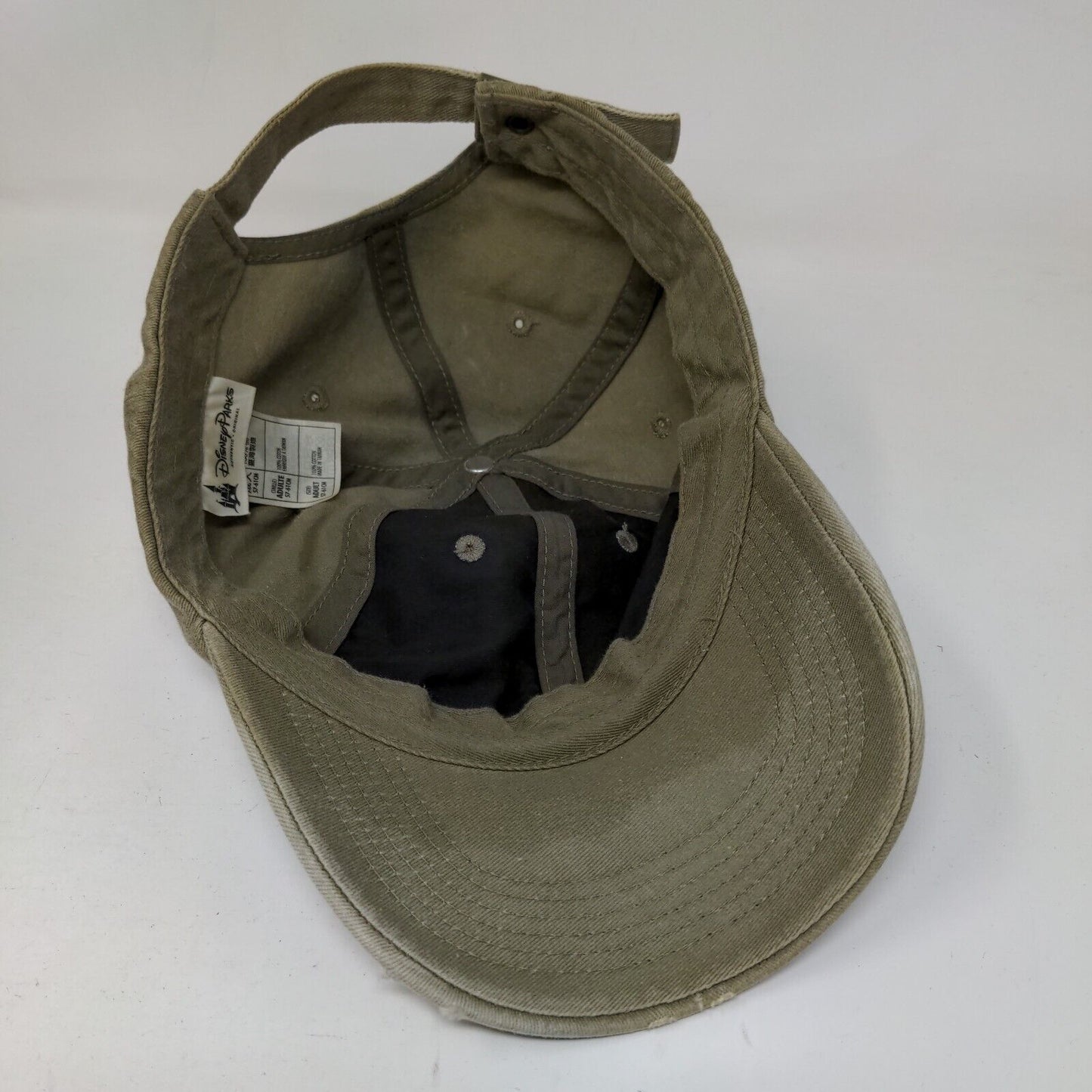 Mickey Mouse Adult Slideback Hat Tan 57-61 cm Distressed 6 Panel Disney Parks