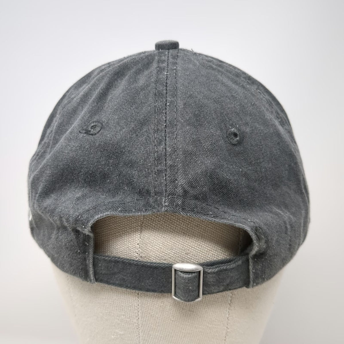 The Nash Collection Gray White Blue OSFM Baseball Cap NASH Logo Slideback Hat