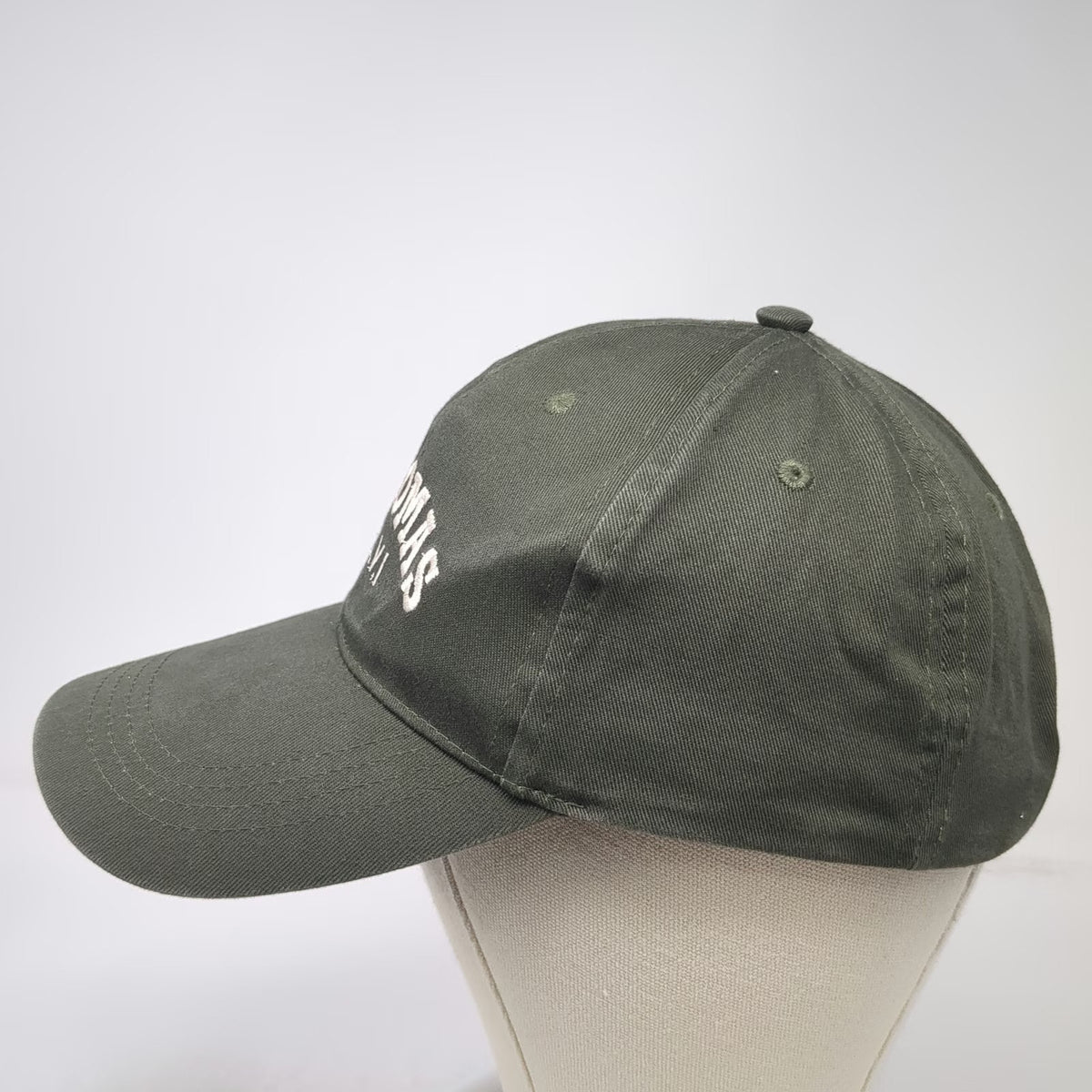 St. Thomas U.S.V.I. Baseball Cap Green One Size Strapback Embroidered Travel Hat