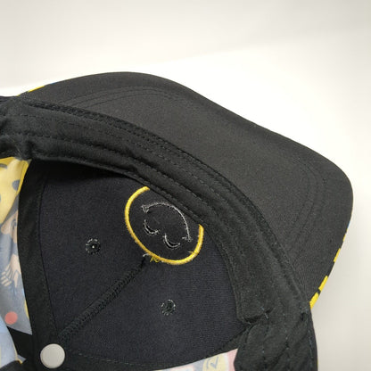 Emoji Smiley Face Snapback Hat Multicolor OSAdjust able Embroidered 6 Panel