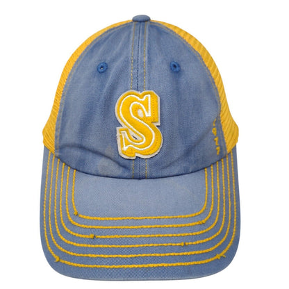 Letter S Patch Snapback Trucker Hat Multi OSFA Mesh Back American Needle