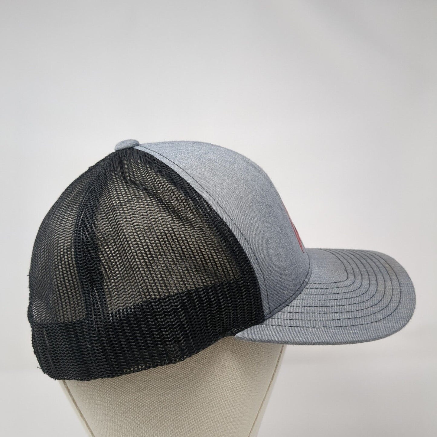 Pacific Headwear Snapback Trucker Hat Gray One Size Adjustable Mesh Back