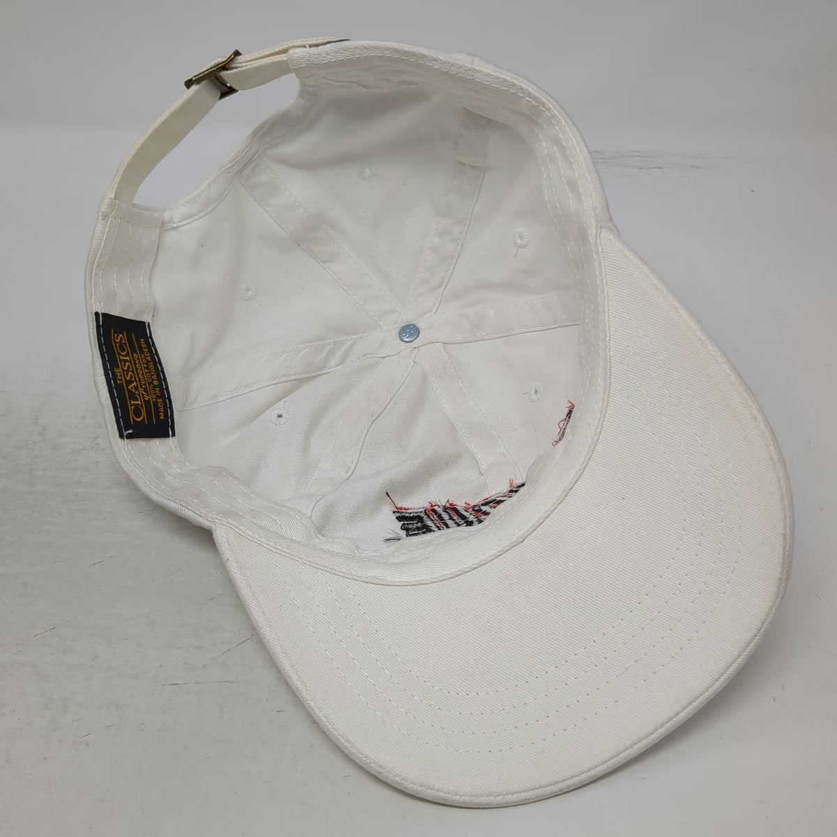 Yupoong Baseball Cap White One Size Slideback Torque Detail Logo Embroidered Hat