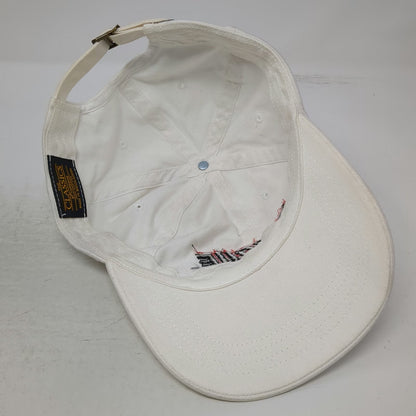 Yupoong Baseball Cap White One Size Slideback Torque Detail Logo Embroidered Hat