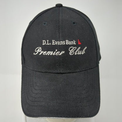 D.L. Evans Bank Premier Club Strapback Hat Black One Size Adjustable