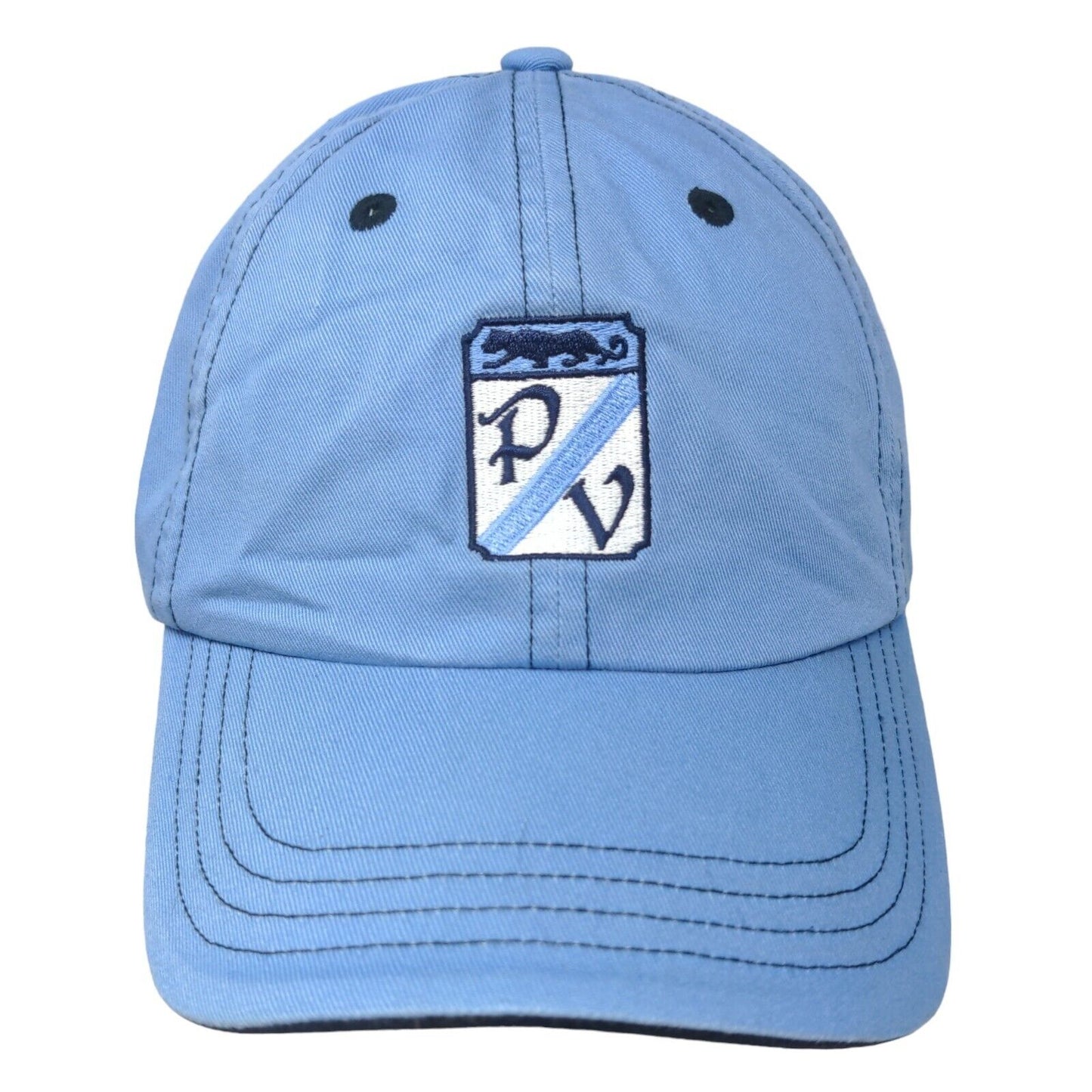 Imperial Men's Strapback Hat Blue Adjustable Embroidered Logo PV Crest Cotton