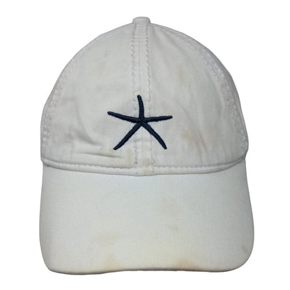 Starfish Hampton Beach NH Strapback Hat Cream One Size Adjustable Embroidered