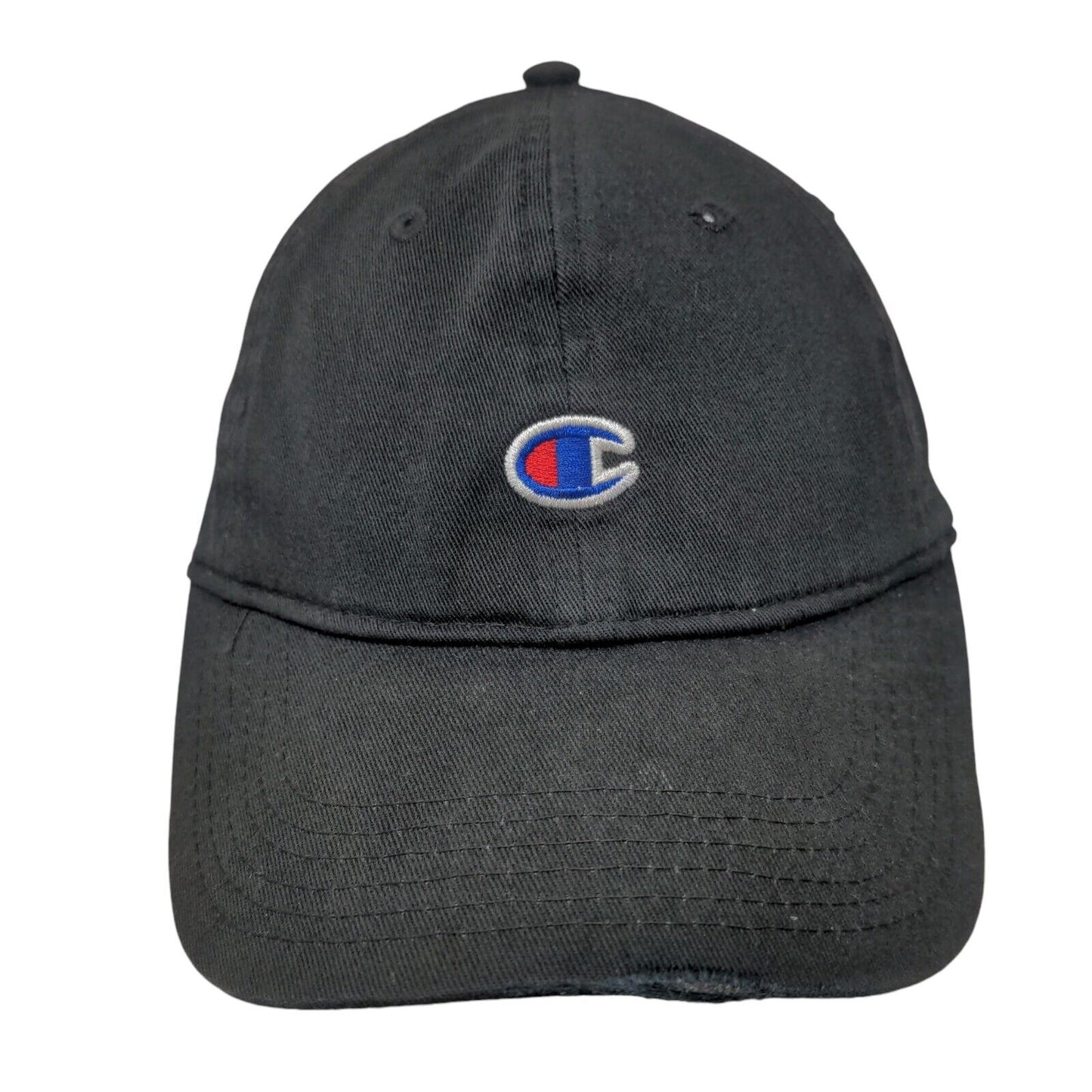 Champion C Logo Slideback Hat Black OSFA Embroidered Solid 6 Panel