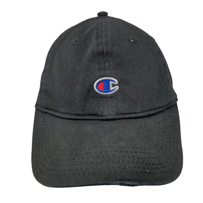 Champion C Logo Slideback Hat Black OSFA Embroidered Solid 6 Panel