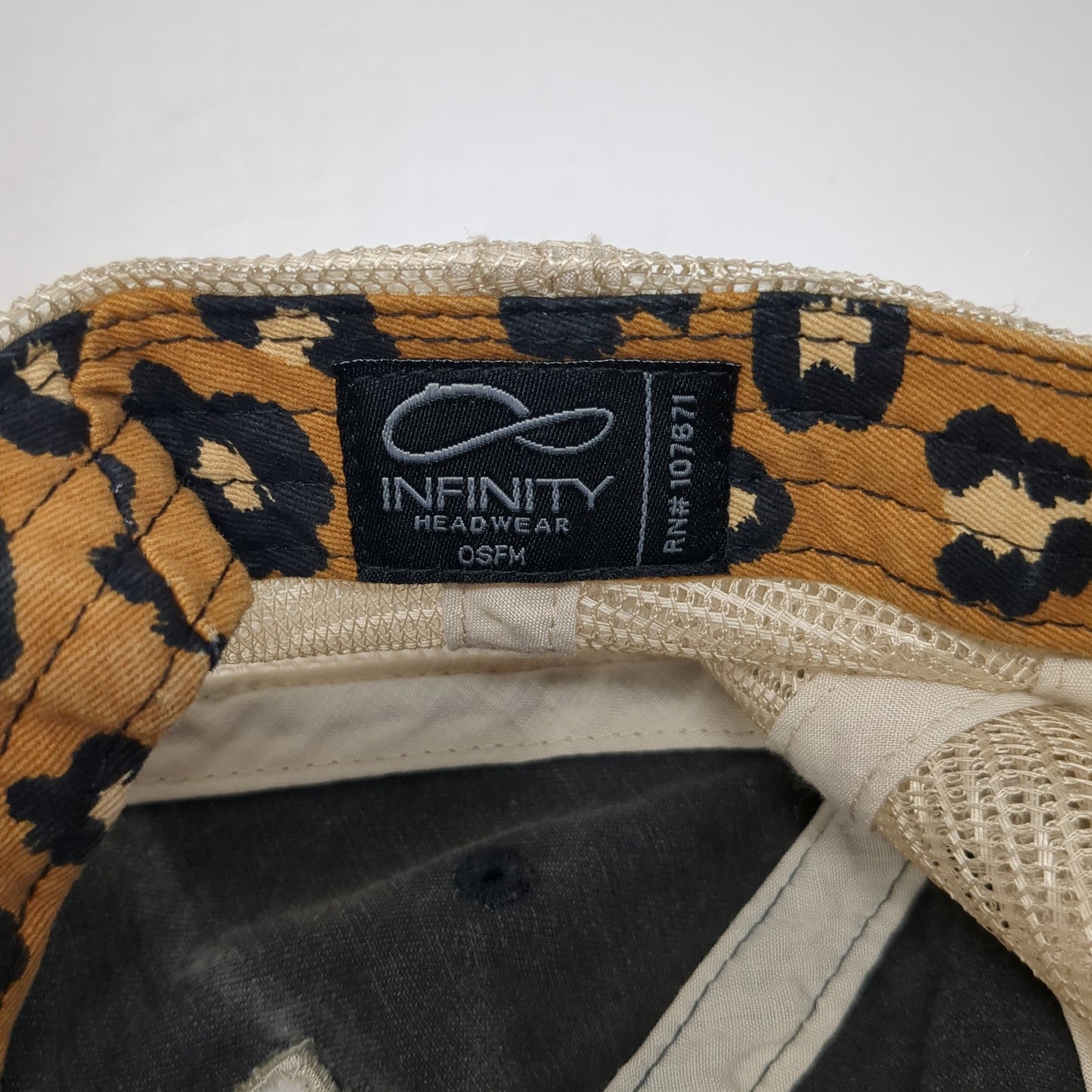 Shady Beach Trucker Hat Multicolor OS Adjustable Mesh Back Leopard Infinity