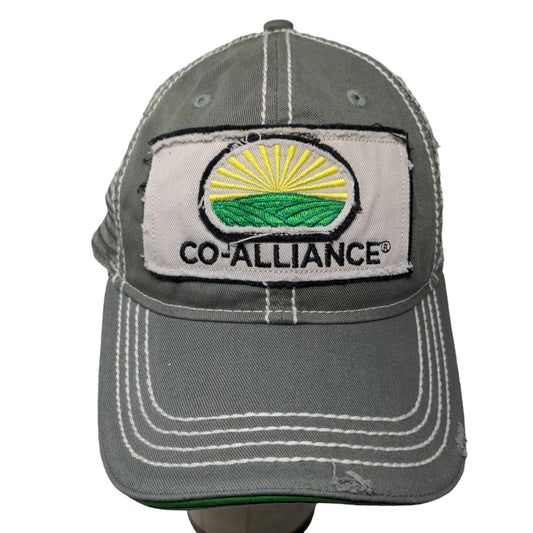 Co-Alliance Men's Strapback Hat Gray size OSFA Embroidered Logo Cotton Blend