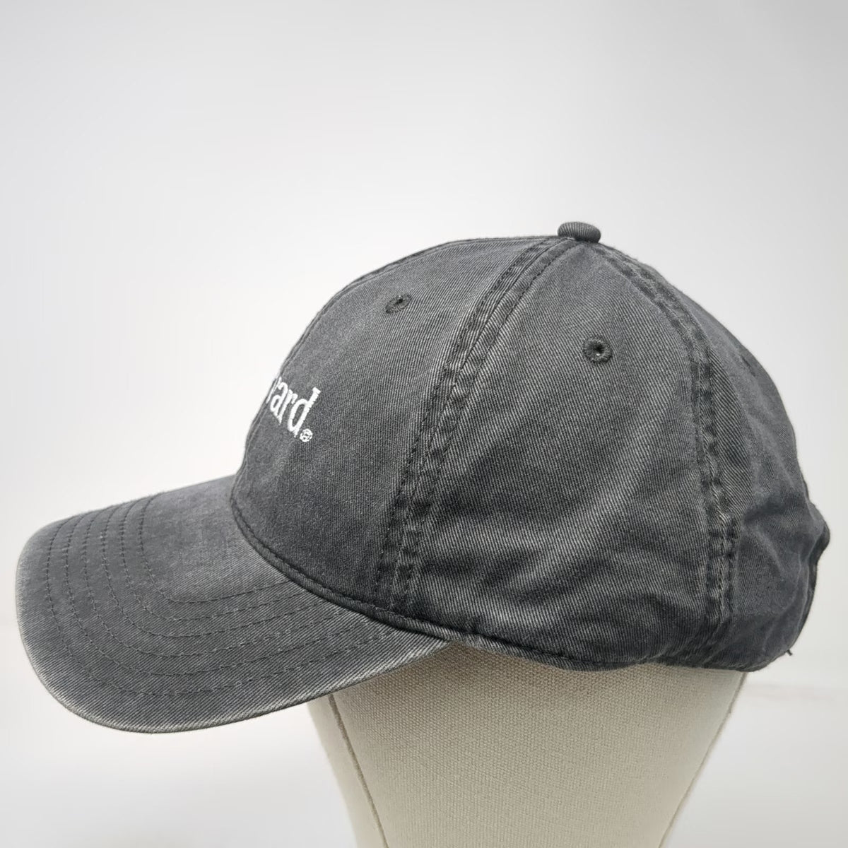 Quality Graphics Harvard Gray White One Size Baseball Cap Hat Slideback Twill