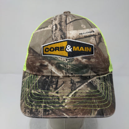 Core & Main Strapback Mesh Back Trucker Hat Camo One Size JM Eagle