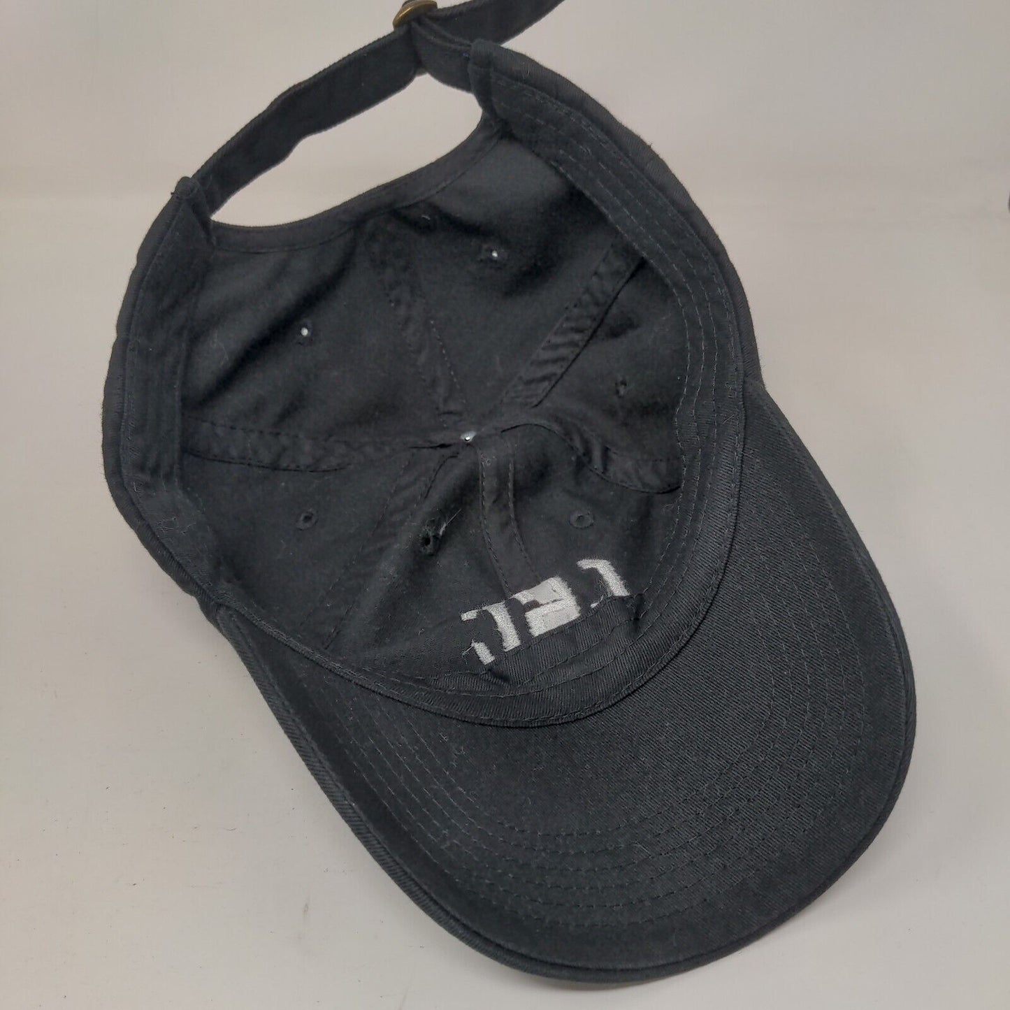 CSC Slideback Hat Black One Size Adjustable Embroidered Vented Holes 6 Panel
