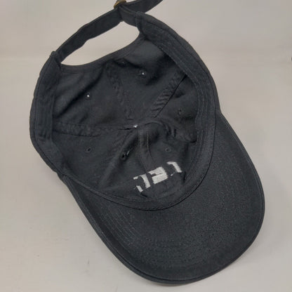 CSC Slideback Hat Black One Size Adjustable Embroidered Vented Holes 6 Panel