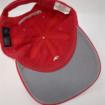 U.S. Kids Golf Strapback Hat Red Youth M/L Adjustable Embroidered