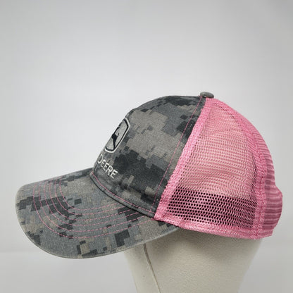 John Deere Snapback Trucker Hat Camouflage OS Adjustable Embroidered Mesh Back