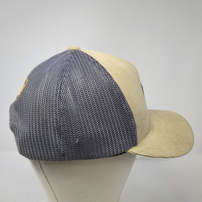 Ariat Trucker Hat Beige One Size Corduroy Mesh Snapback Gold Logo Flexfit 110