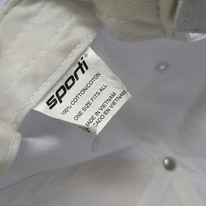 Sporti Baseball Cap White One Size USA Swimming Logo Adjustable Strapback Hat