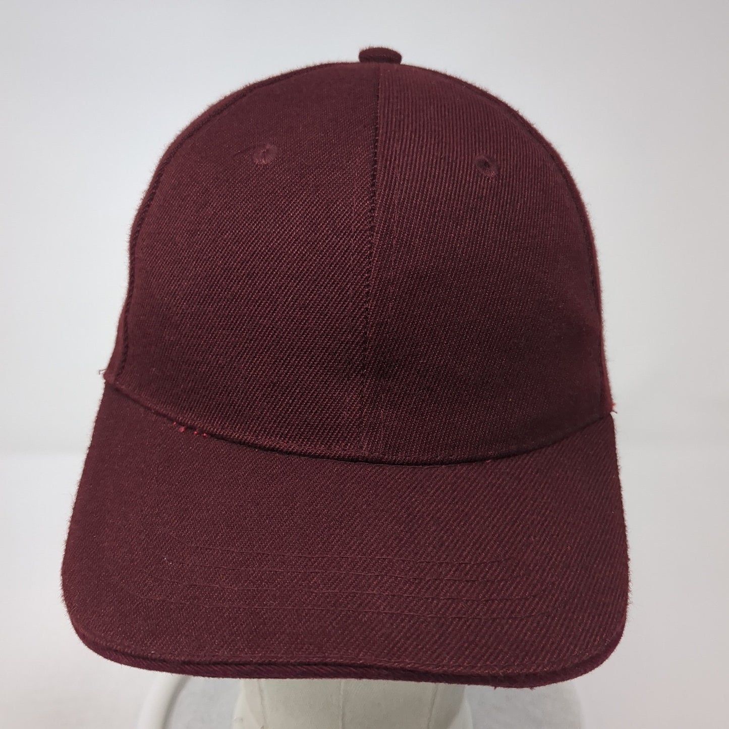 Sports Caps Strapback Hat Red One Size Solid Adjustable Blank Outdoor